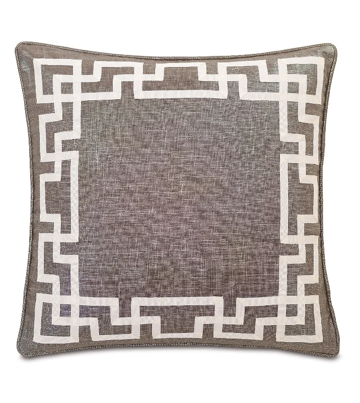 McClare Taupe Throw Pillow Cover 24x24