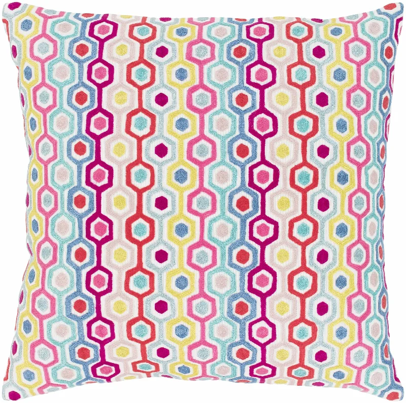 Larrakeyah Multicolor Hexagon Pattern Throw Pillow - Clearance