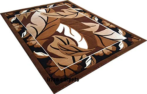 irfan carpets Floral Modern Carpet (Brown, Acrylic, 5 X 7 feet)