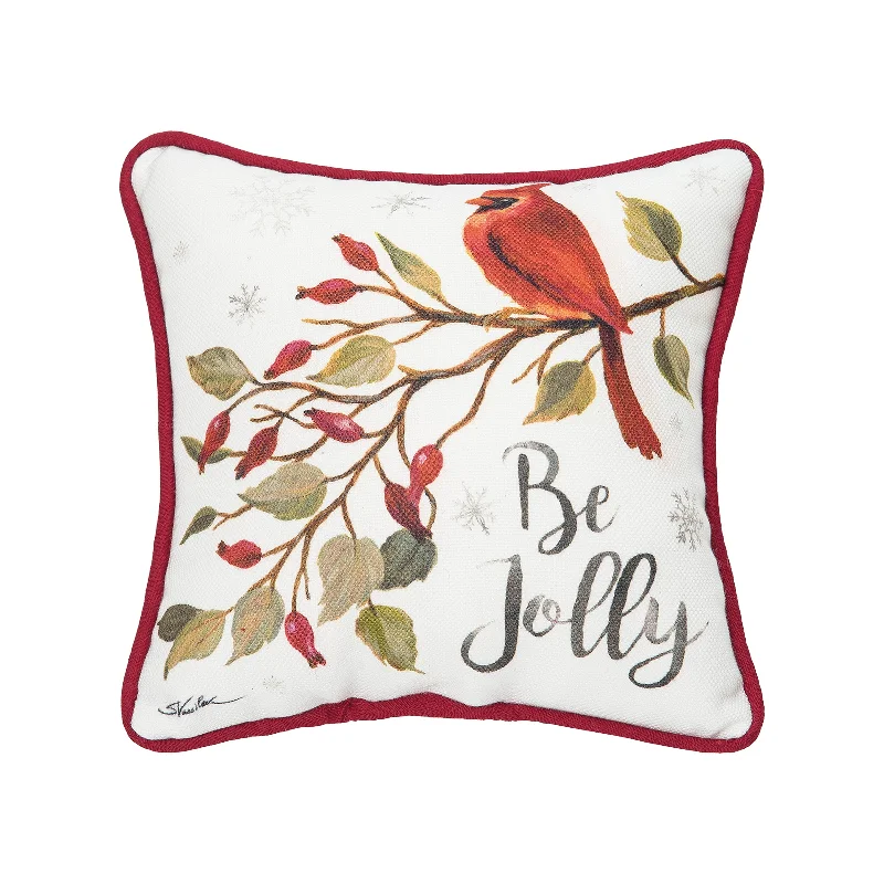 Be Jolly Cardinal Pillow