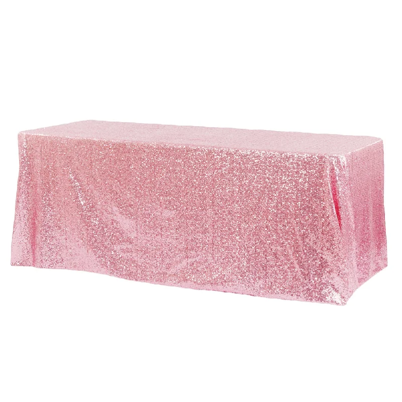 Glitz Sequin 90"x156" Rectangular Tablecloth - Pink