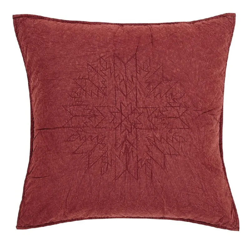 Cheyenne American Red Quilted Euro Sham