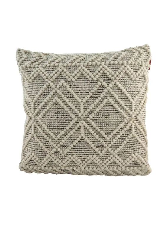 Lozenge Wool & Cotton Cushion With Filler (2 Sizes)