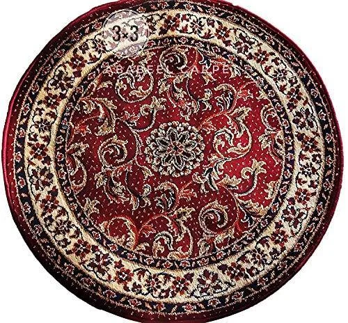 Ababeel Carpet Floral Persian Rug (Maroon, Acrylic Wool, 3 X 3 Feet)