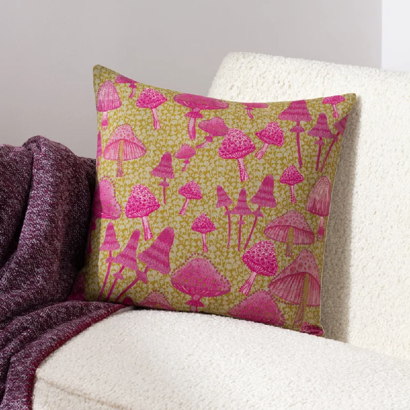 Mushroom Fields Cushion Purple