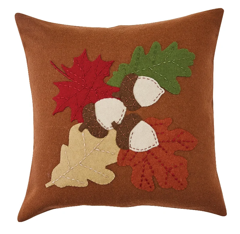 Leaves Felt Pillow Cover 16" - Set of 2 Park Designs