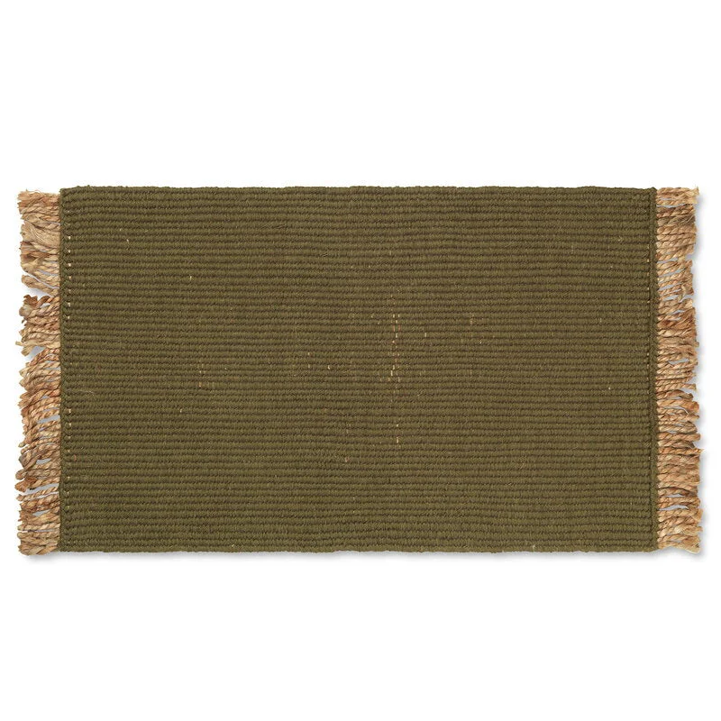 Block Mat, Olive/Natural