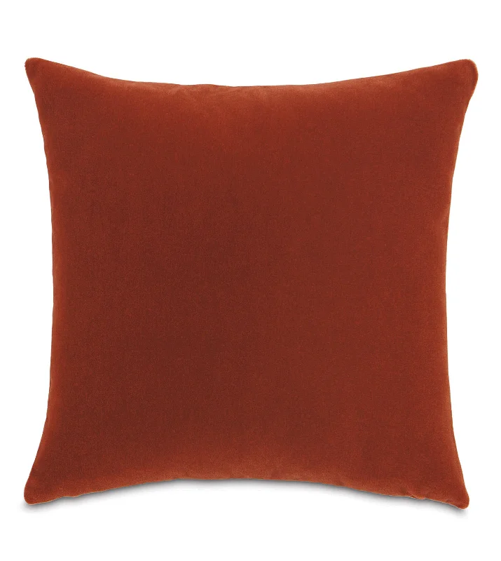 Luxury Mohair Decorative Pillow Cover in Claypot