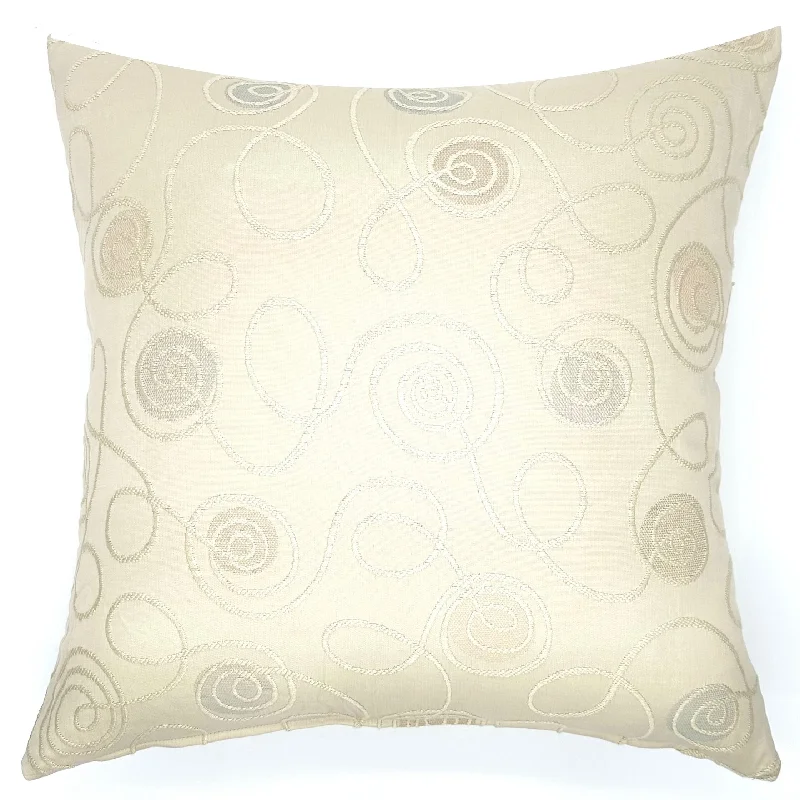 Beige Bohemian Textured Throw Pillow Cover 22x22