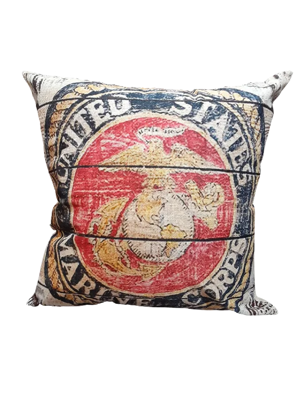 Rustic Marines Logo Pillow Cover - Limited Edition