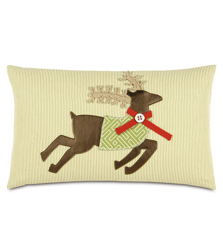 100% Cotton Reindeer Mcqueen Throw Pillow Cover 13x22