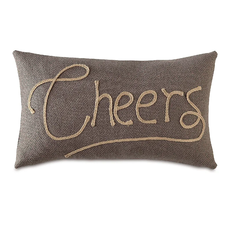 Man Cave Cheers Throw Pillow Cover 13x22