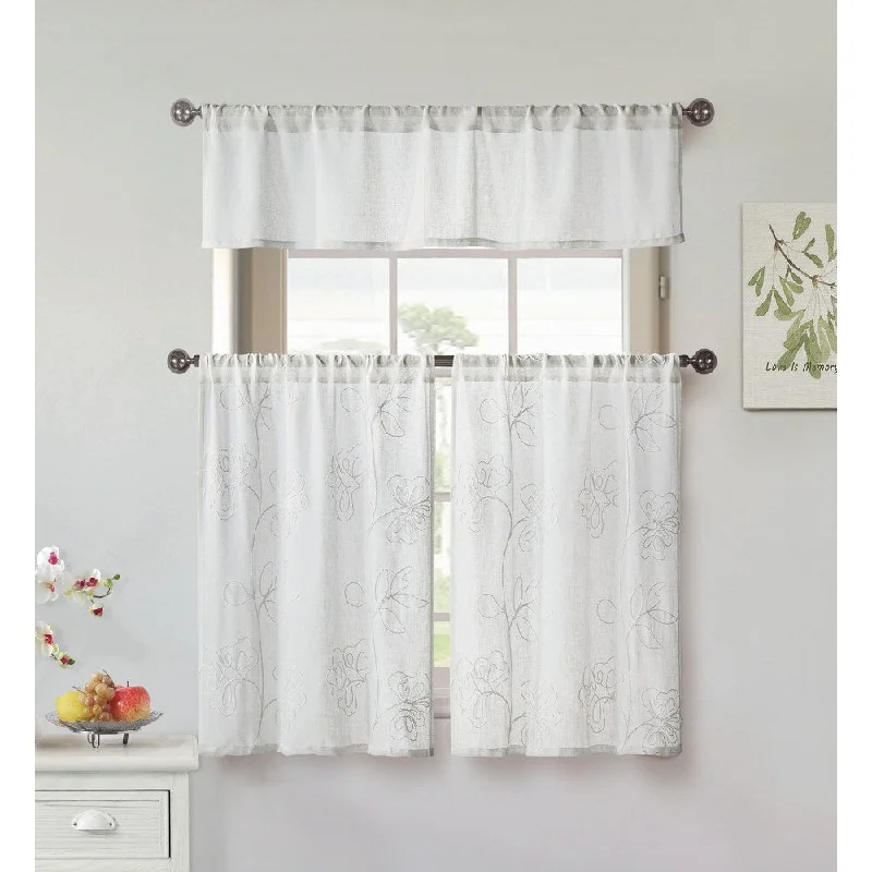 Duck River Katness 3-Piece Kitchen Curtain Tier