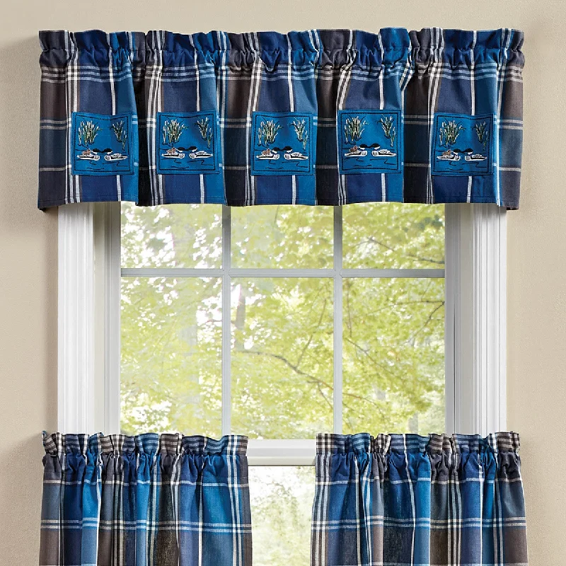 Rainy Lake Loon Patch Valance - 60x14 Park designs