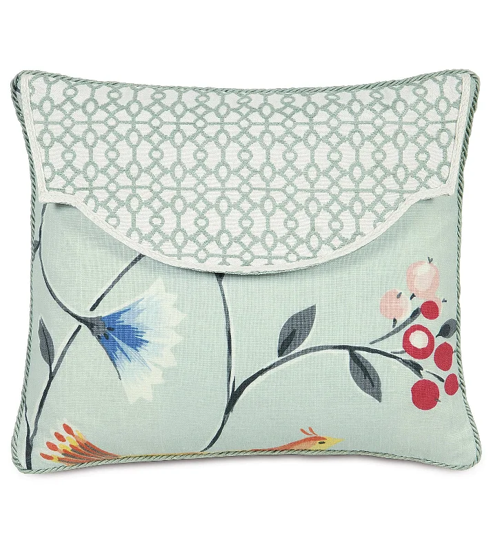 Gwenyth Envelope Floral Decorative Pillow Cover 15x18